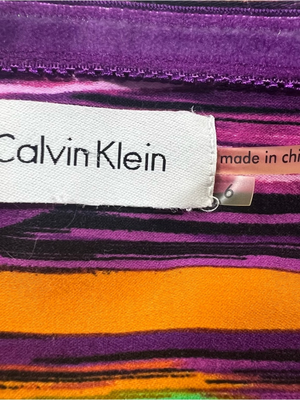 Calvin Klein Fit & Flare Dress 6 Multicolor Halter Pleated Skirt Party Cocktail - Picture 9 of 11